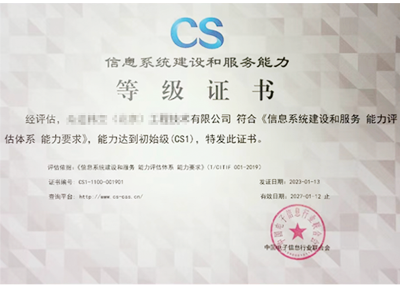 CS信息系统建设和服务能力评估体系